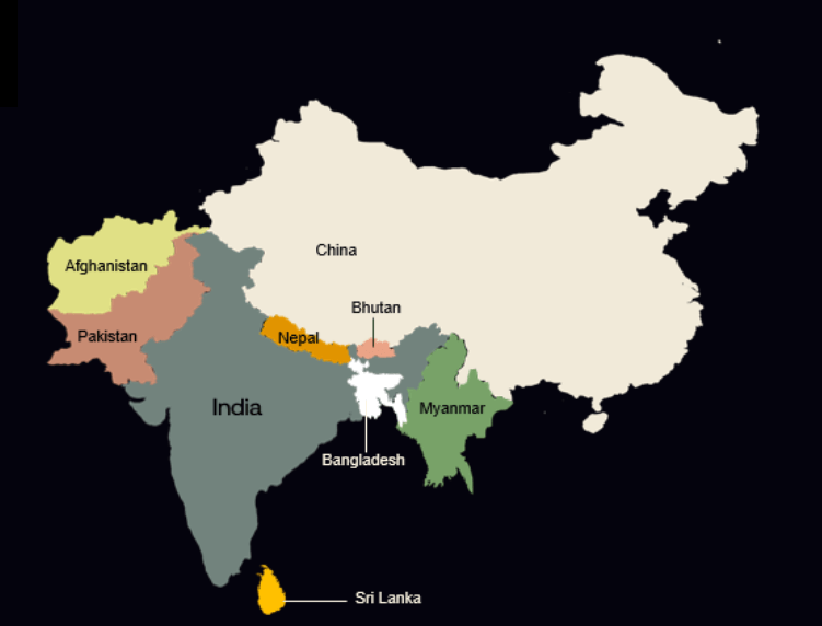 भारत की स्थलीय सीमा कितने देशों से लगती है